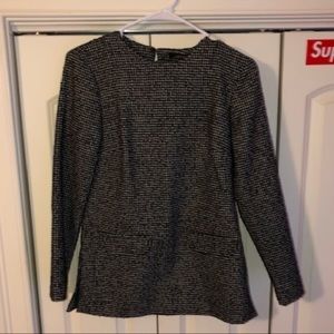 Zara black and white knitted top